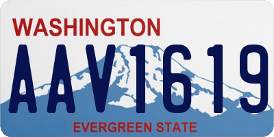 WA license plate AAV1619