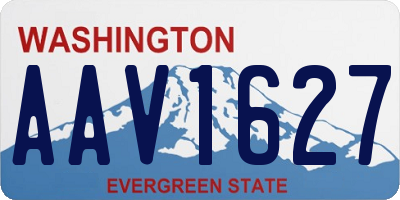 WA license plate AAV1627