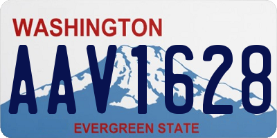 WA license plate AAV1628