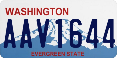 WA license plate AAV1644