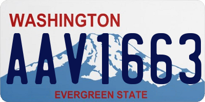 WA license plate AAV1663