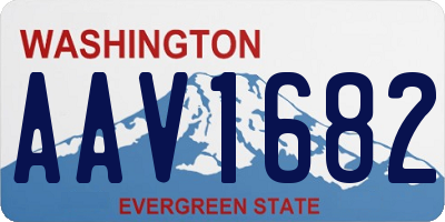 WA license plate AAV1682