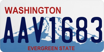 WA license plate AAV1683
