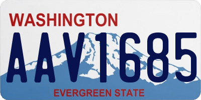 WA license plate AAV1685