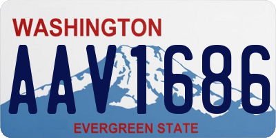 WA license plate AAV1686