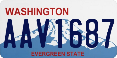 WA license plate AAV1687