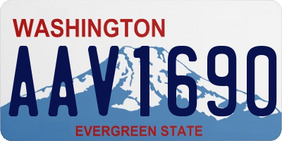 WA license plate AAV1690
