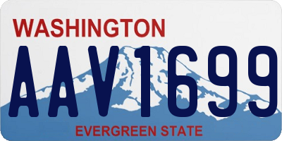 WA license plate AAV1699
