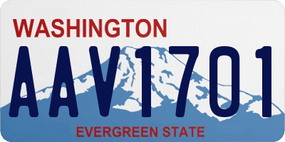 WA license plate AAV1701