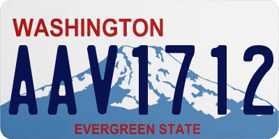 WA license plate AAV1712