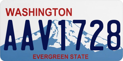 WA license plate AAV1728
