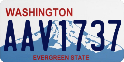 WA license plate AAV1737