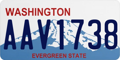 WA license plate AAV1738