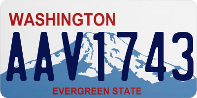 WA license plate AAV1743