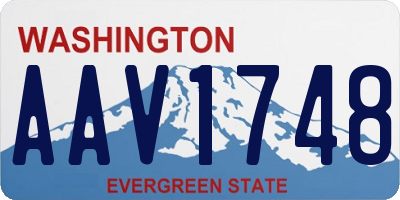 WA license plate AAV1748