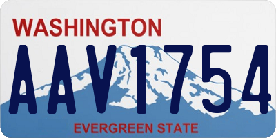 WA license plate AAV1754