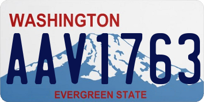 WA license plate AAV1763
