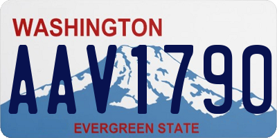 WA license plate AAV1790