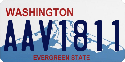 WA license plate AAV1811