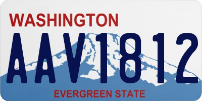 WA license plate AAV1812