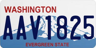 WA license plate AAV1825