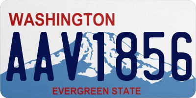 WA license plate AAV1856