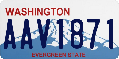 WA license plate AAV1871