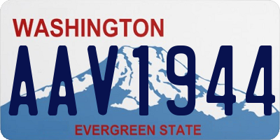 WA license plate AAV1944