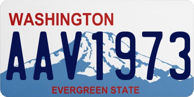 WA license plate AAV1973