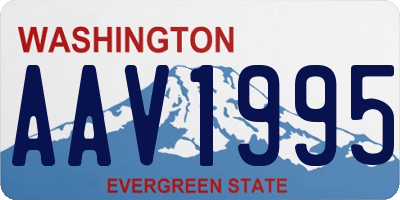 WA license plate AAV1995