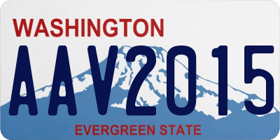 WA license plate AAV2015