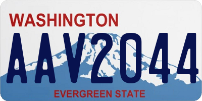 WA license plate AAV2044