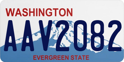 WA license plate AAV2082