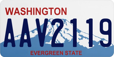 WA license plate AAV2119