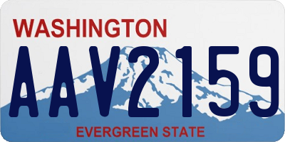 WA license plate AAV2159