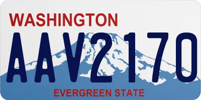 WA license plate AAV2170