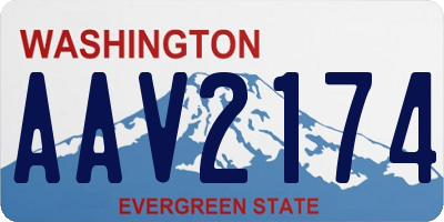 WA license plate AAV2174