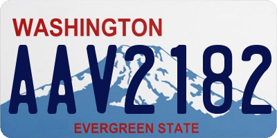 WA license plate AAV2182