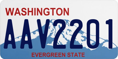 WA license plate AAV2201
