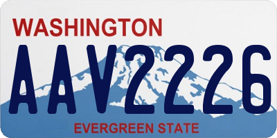 WA license plate AAV2226
