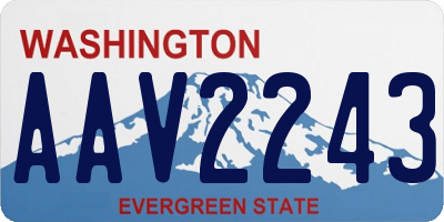 WA license plate AAV2243