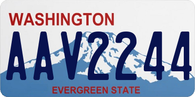 WA license plate AAV2244