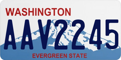 WA license plate AAV2245