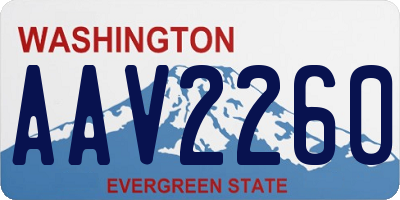 WA license plate AAV2260