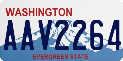 WA license plate AAV2264