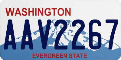 WA license plate AAV2267