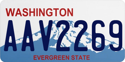 WA license plate AAV2269