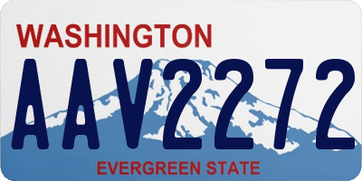 WA license plate AAV2272