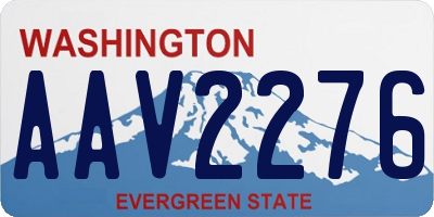 WA license plate AAV2276