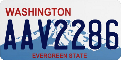 WA license plate AAV2286